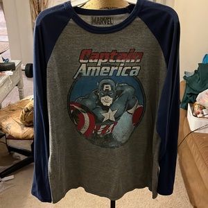 Marvel Baseball Tee. Captain America